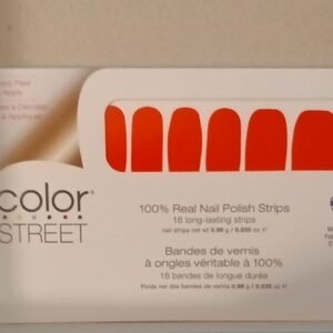 Color Street Red Nail Polish Strips High voltage